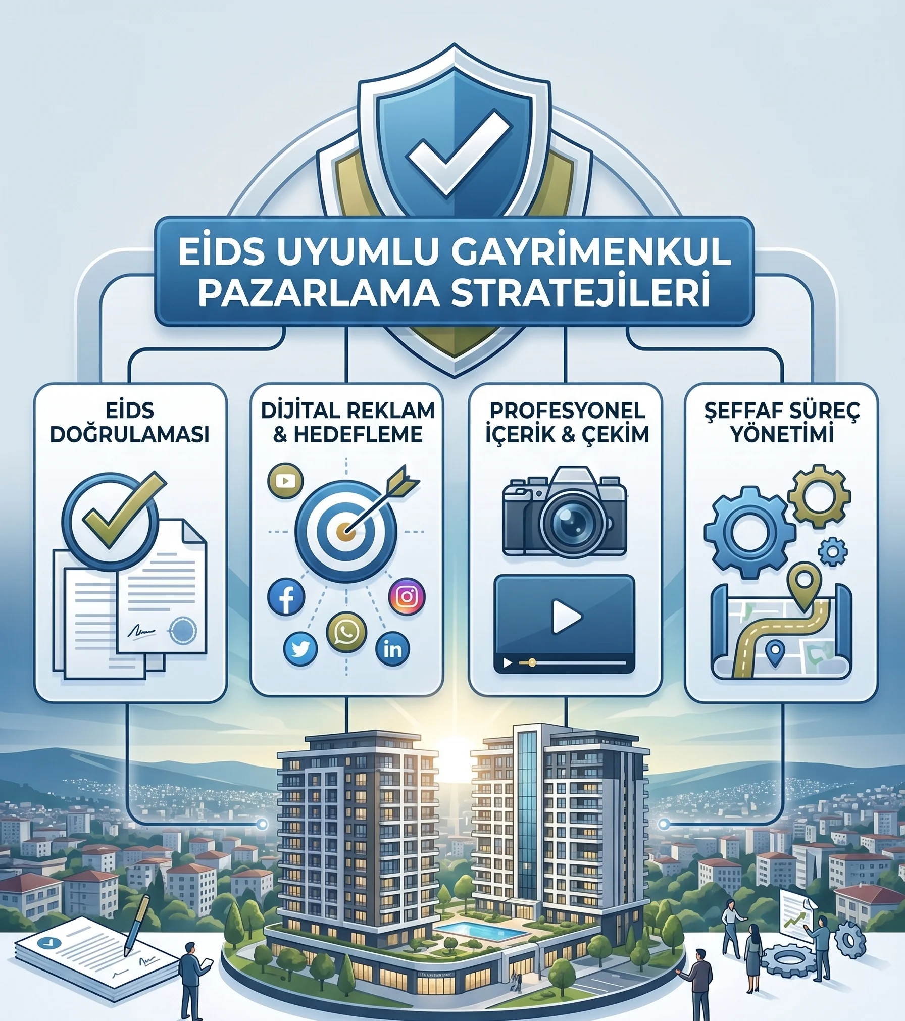 Gayrimenkul için dijital pazarlama kampanyası ekranı