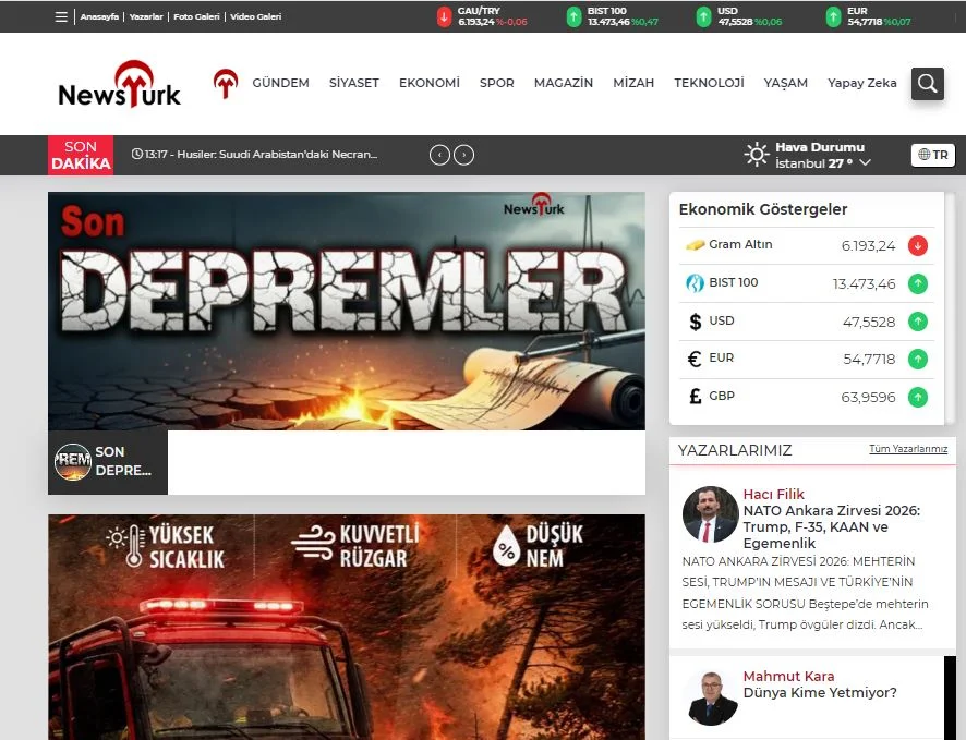 Dijital haber ve analiz ekranları